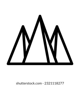 Pyramids Vector Thick Line Icon For Personal And Commercial Use.

