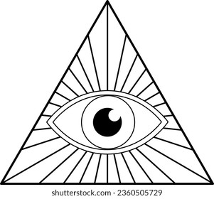 pyramidwith one eye looking forward