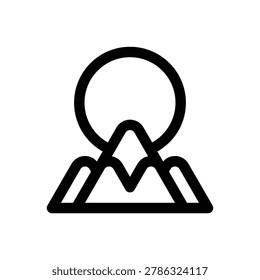 Pyrenees. Editable stroke vector icon.
