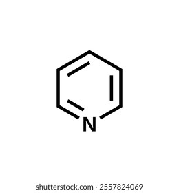 Pyridine structural formula, vector illustration