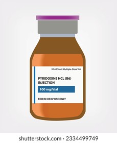 Pyridoxine HCl injection vitamin b6 vial, IV or IM infusion