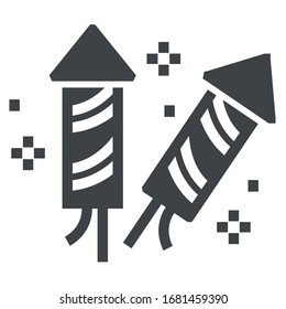 pyro rocket black on white background
