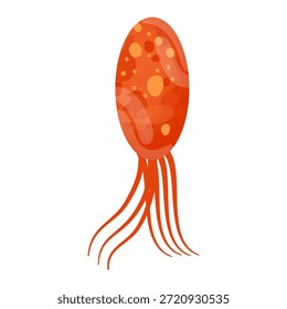 Pyrococcus Furiosus Illustration with tentacles for science education and medical research