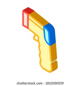 pyrometermessgerät isometrischer Icon Vektorgrafik. Pyrometer-Messgerät-Schild. einzelne Symbolillustration
