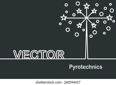 pyrotechnic design, vector illustration