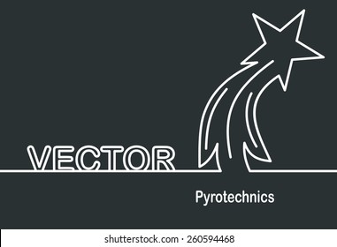 pyrotechnic design, vector illustration