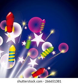 pyrotechnic fireworks  design, vector illustration eps10 graphic 