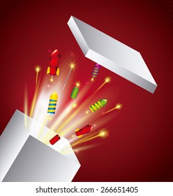 pyrotechnic fireworks  design, vector illustration eps10 graphic 