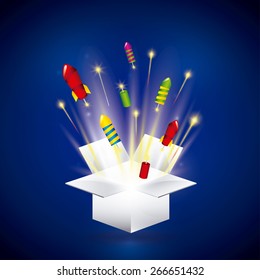 pyrotechnic fireworks  design, vector illustration eps10 graphic 