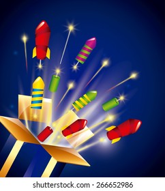 pyrotechnic fireworks  design, vector illustration eps10 graphic 