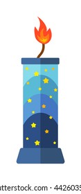 Pyrotechnic rockets vector illustration pyrotechnics and firework fountain, roman candle, beautiful rocket
