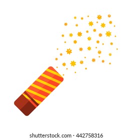 Pyrotechnic rockets vector illustration pyrotechnics and firework fountain, roman candle, beautiful rocket