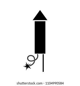 pyrotechnics black flat vector icons