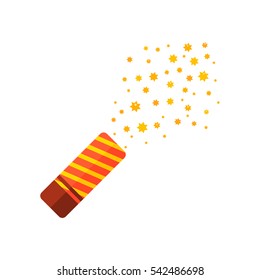 Pyrotechnics and fireworks vector.