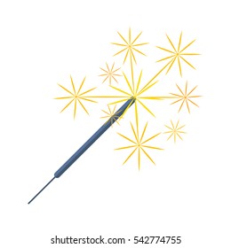 Pyrotechnics and fireworks vector.