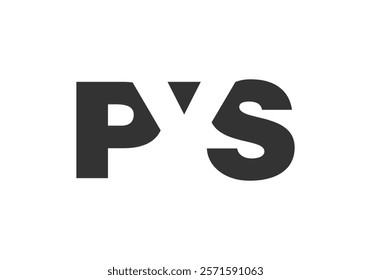 PYS logo design. Initial letter P Y S bold font style for tech startups, consulting, corporate branding. Creative company name, headlines typography identity, trendy logotype. Vector illustration.