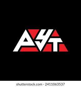 Diseño del logotipo de la letra triangular PYT con forma triangular. Monograma de diseño de logotipo de triángulo PYT. Plantilla de logotipo vectorial de triángulo PYT con color rojo. Logo triangular PYT Diseño sencillo, elegante y lujoso.