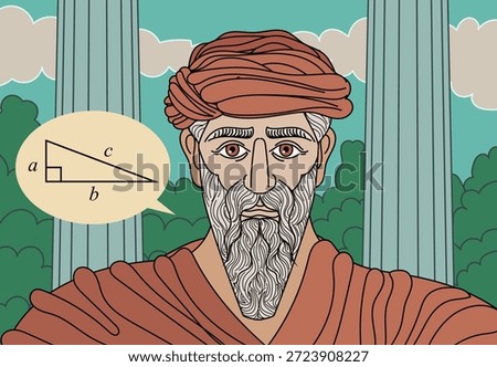 pythagoras discovering the triangle theorem