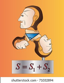 Pythagoras formula in a form of a bust