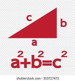 Pythagoras theorem icon Illustration Art