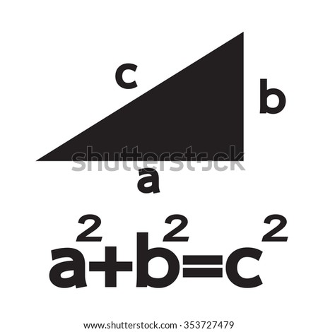 Pythagoras theorem icon Illustration Art