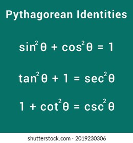 pythagorean identities formula trigonometric functions