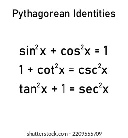 pythagorean identities formulas. Sine squared plus cosine squared equal one.