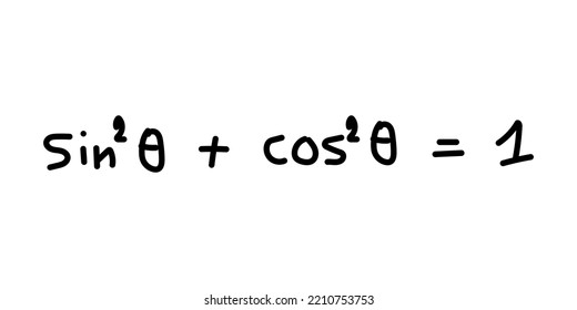 Pythagorean Identities Formulas Sine Squared Plus Stock Vector (Royalty ...