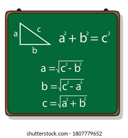 pythagorean theorem on green board
