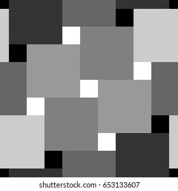 Pythagorean tiling. Squares tessellation vector. Repeated color checks ornament background. Seamless surface pattern design with polygons.