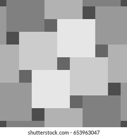 Pythagorean tiling. Squares tessellation vector. Repeated color checks ornament background. Seamless surface pattern design with polygons. Mosaic motif. Flooring wallpaper. Digital paper for print.