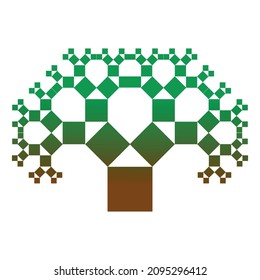 Pythagorean tree fractal in math