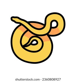 python animal snake color icon vector. python animal snake sign. isolated symbol illustration
