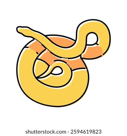 python animal snake color icon vector. python animal snake sign. isolated symbol illustration