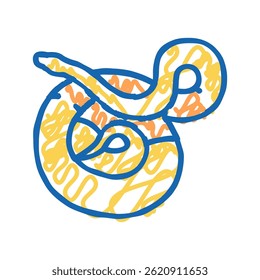 python animal snake doodle icon sketch vector. python animal snake sign. isolated symbol illustration
