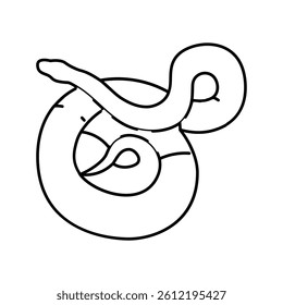 python animal snake line icon vector. python animal snake sign. isolated contour symbol black illustration