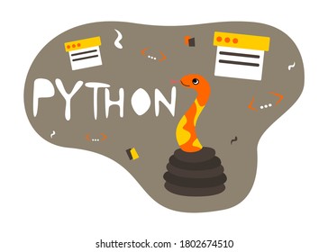 Python Code Language Sign Programming Coding Stock Vector (Royalty Free ...