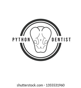 Python Dentist Simple Exquisite Vector Logo