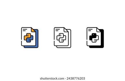 Python icons vector stock illustration