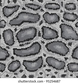 Python Pattern in Grey Detailed seamless python snake skin pattern in greys.  Colors are grouped for easy editing.