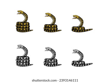 Python Snake Design Illustration vector eps format , suitable for your design needs, logo, illustration, animation, etc.