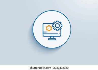 Python Software Development icon vector design