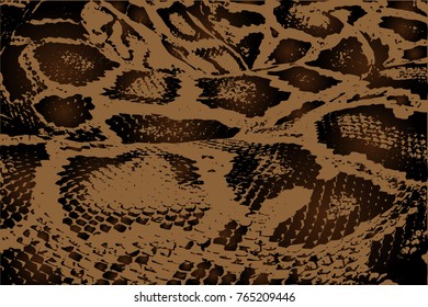 Python - vector abstract pattern - black and brown