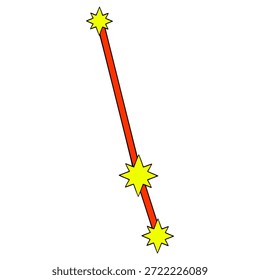 Vetor isolado desenhado à mão da ilustração da constelação de píxis