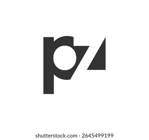 PZ creative geometric initial based modern and minimal logo. Letter p z trendy fonts. Universal professional elegant techno vector design.