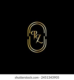 Plantilla de diseño de logotipo de letras modernas creativas PZ
