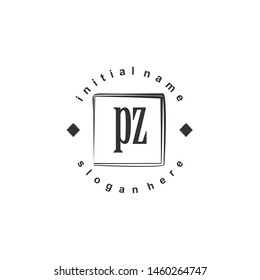 PZ Initial beauty monogram logo vector