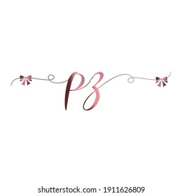PZ Logotipo inicial escritura a mano moda lujosa moderna