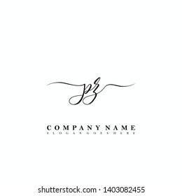 PZ Initial luxury handwriting logo vector