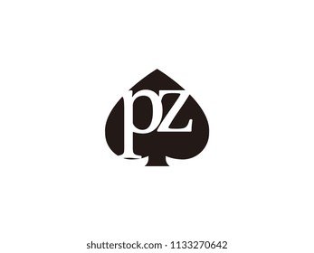 The pz initials logo inside the black shovel